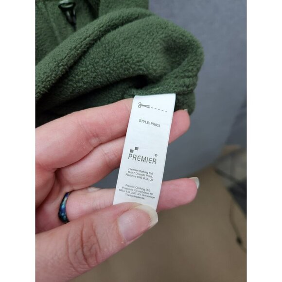 Premier Green Fleece Vest With Scottish Terrier Embroidery & Zipper Closure - Si - Picture 4 of 5